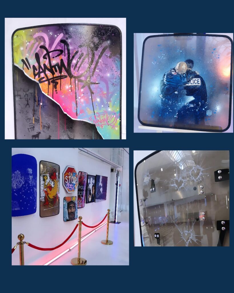 Des œuvres de "street art" pour soutenir la police.