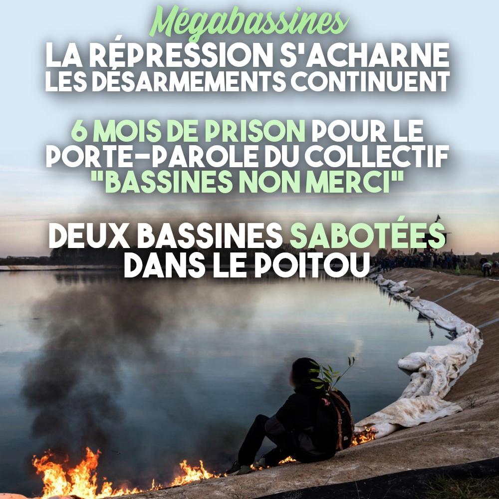 Une mégabassine désarmée par celles et ceux qui défendent l'eau.