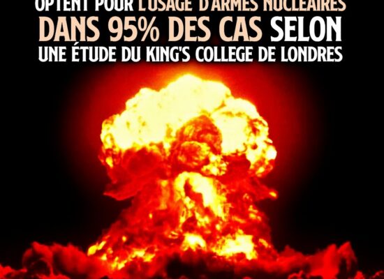 Un champignon atomique se crée après l'explosion d'une bombe nucléaire : un scénario envisagé dans 95% des cas par l'intelligence artificielle
