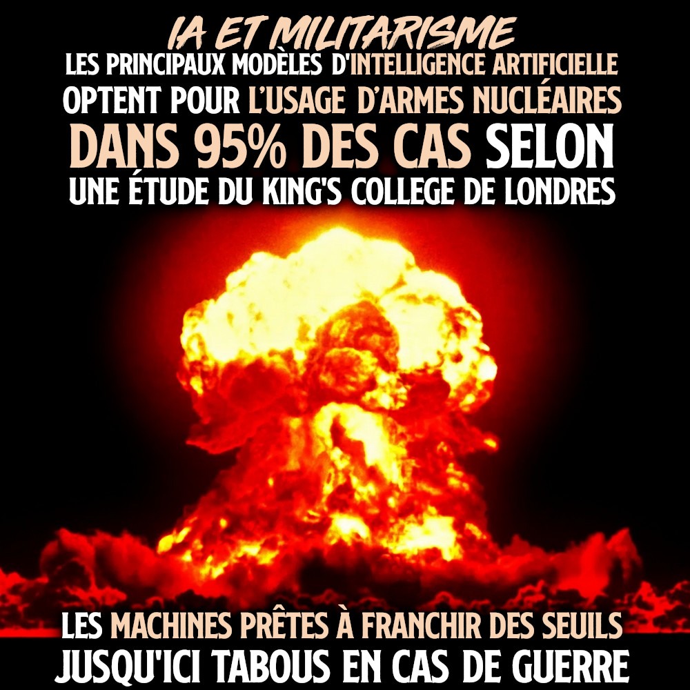 Un champignon atomique se crée après l'explosion d'une bombe nucléaire : un scénario envisagé dans 95% des cas par l'intelligence artificielle
