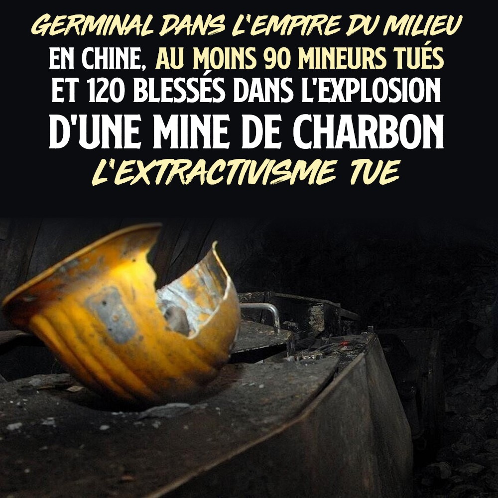Un casque de mineur cassé : l'accident qui a eu lieu dans une mine de charbon en Chine nous rappelle que le capitalisme tue