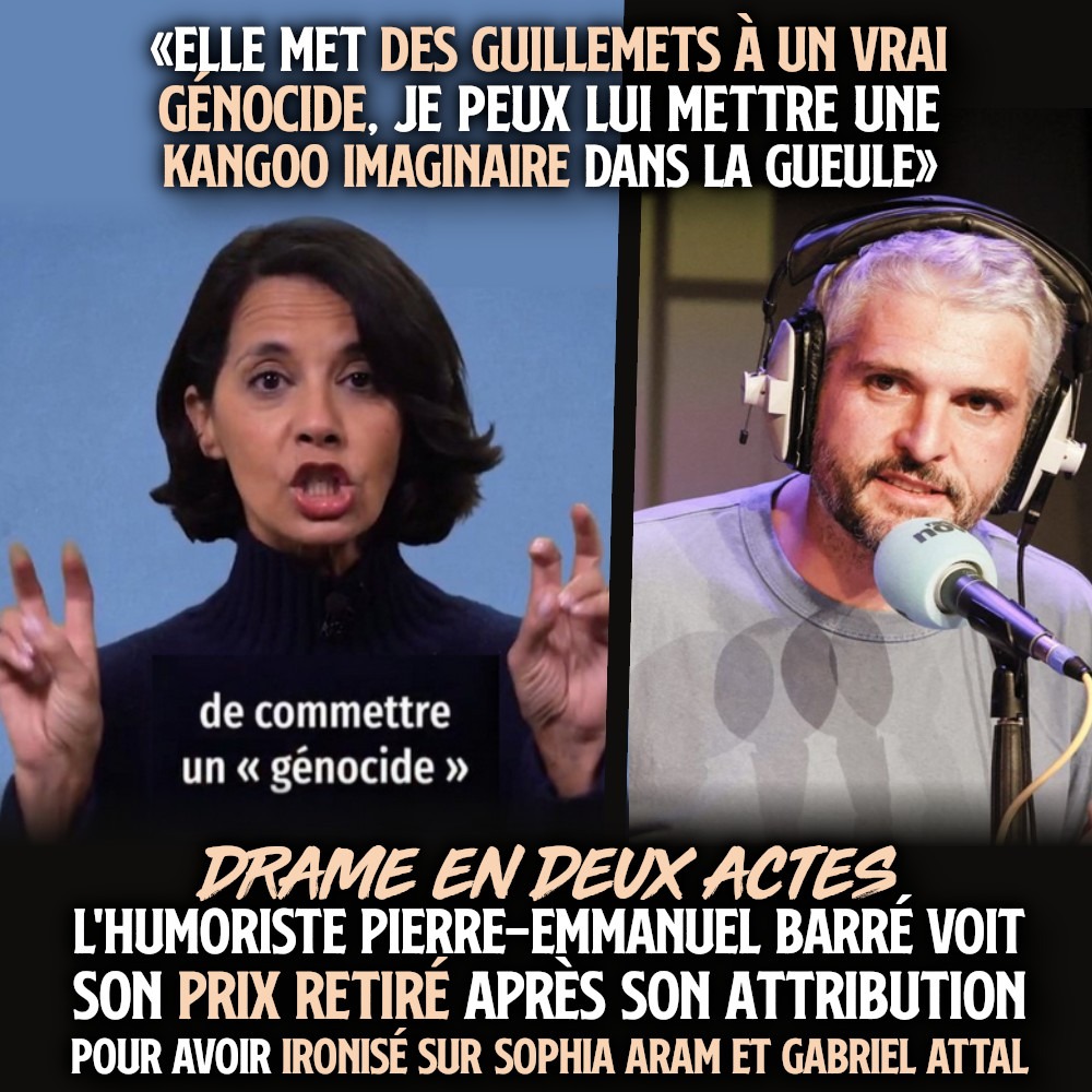 Un drame en deux actes : l&rsquo;humoriste Pierre-Emmanuel Barré voit son prix retiré juste après son attribution