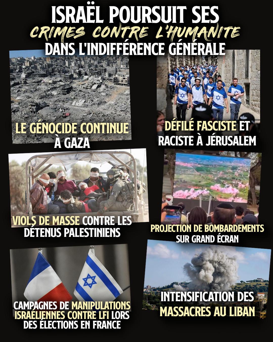 À Gaza, le génocide se poursuit à l'abri des regard. Quelques images du massacre organisé par l'État d'Israël.