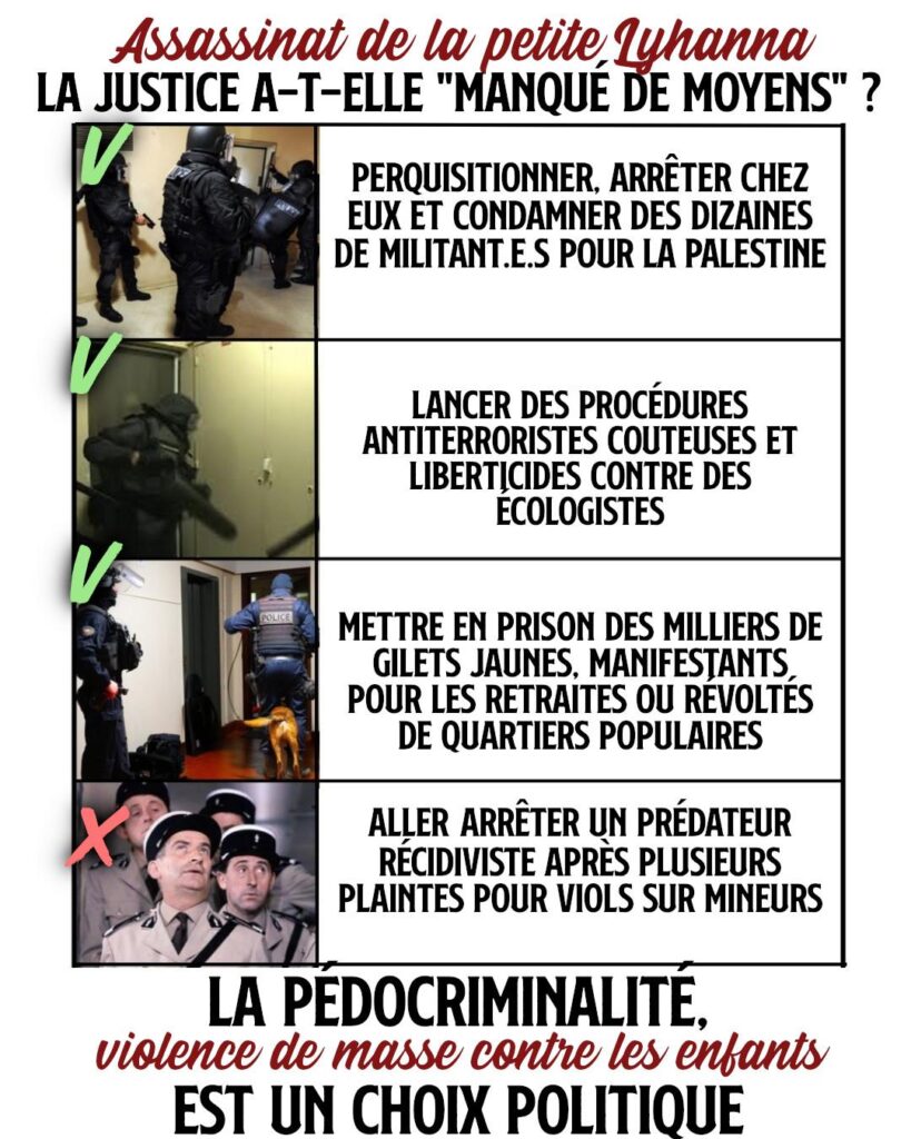 Les flics mettent les moyens selon leurs priorités : protéger l'ordre social et réprimer les révolté·es vaut mieux qu'arrêter des prédateurs sexuels.