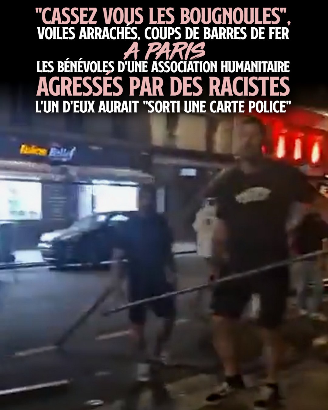 Un fasciste muni d'une barre de fer pour attaquer l'association Li'llah à Paris