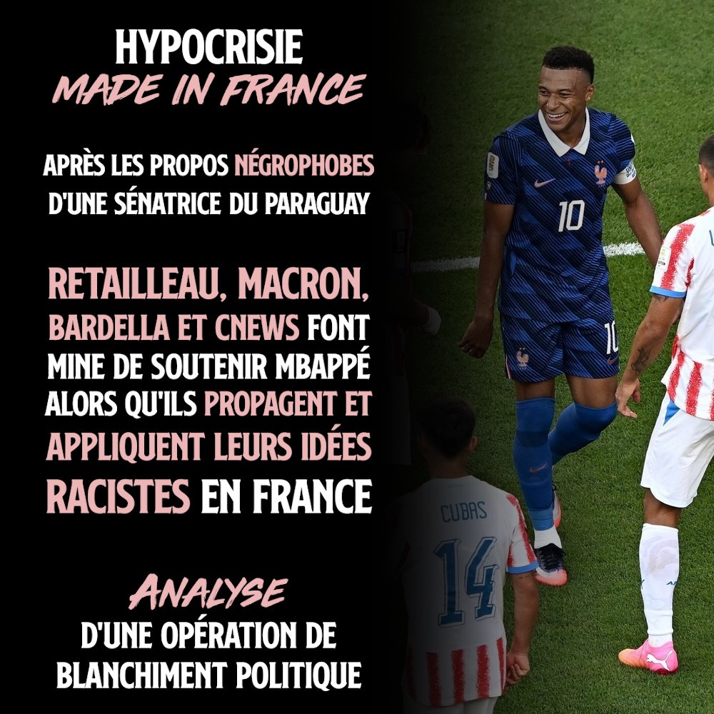Kylian Mbappé, capitaine de l'équipe de France victime d'un torrent de haine négrophobe en provenance du Paraguay