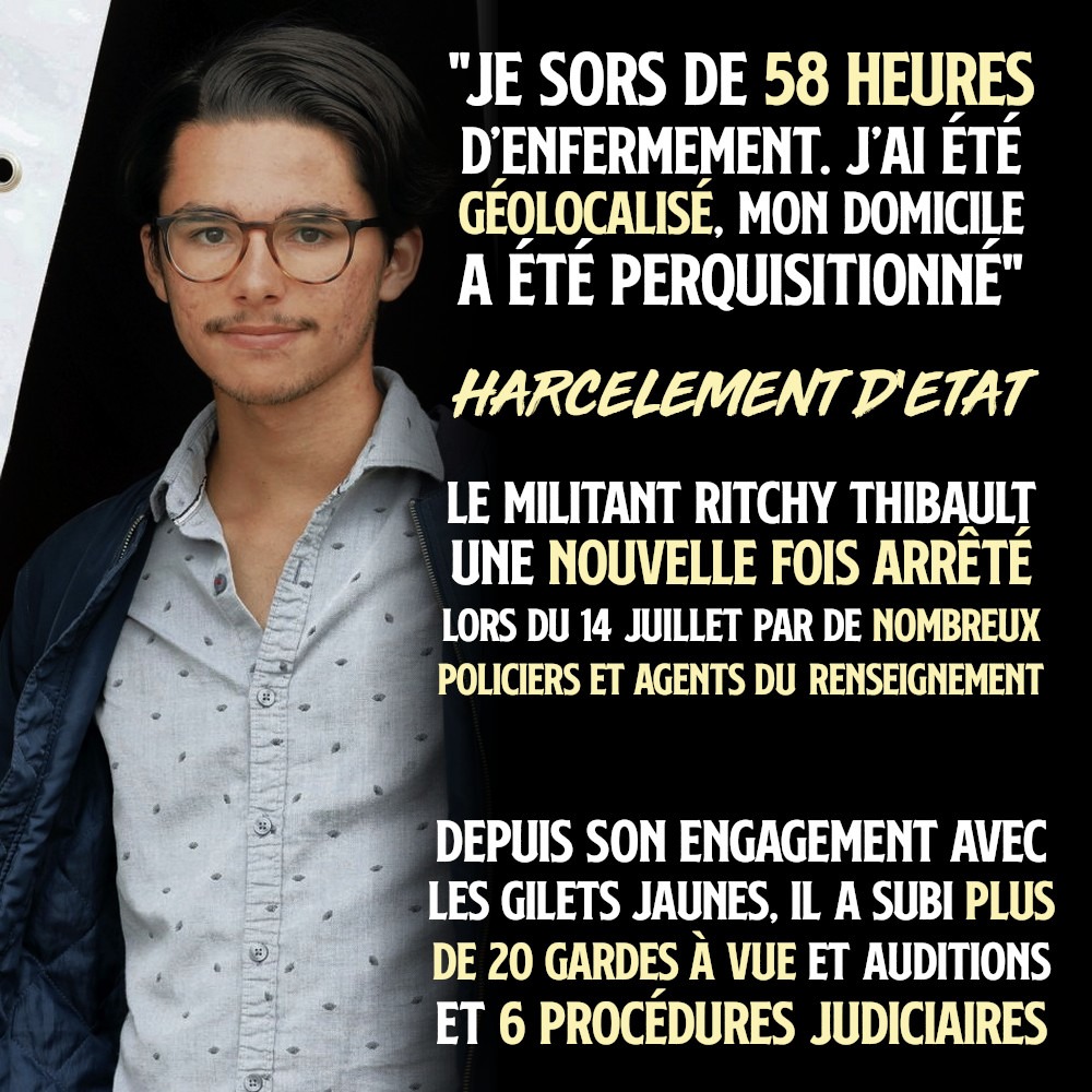 Ritchy Thibault : un acharnement répressif, symptôme de la fascisation du pays