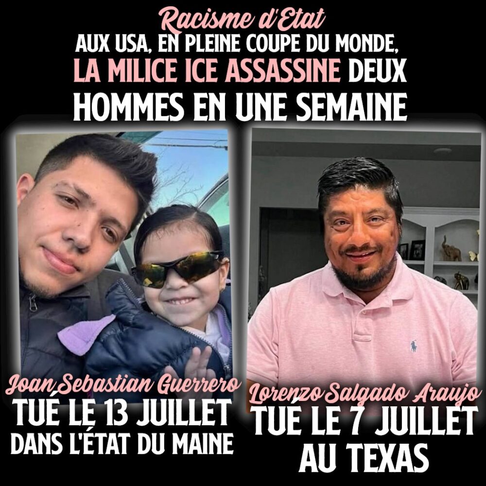Joan Sebastian Guerrero à gauche, Lorenzo Salgado Araujo à droite : deux migrants installés aux USA et tués par l'ICE à quelques jours d'écart.