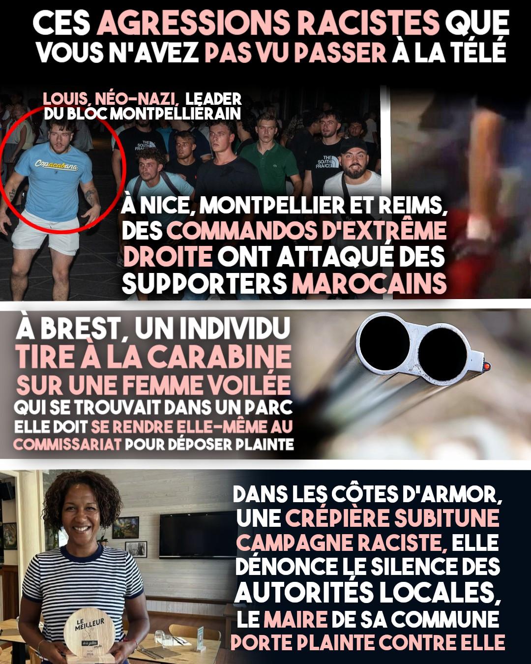 De Brest à Nice : les agressions racistes que vous ne verrez pas dans les médias dominants