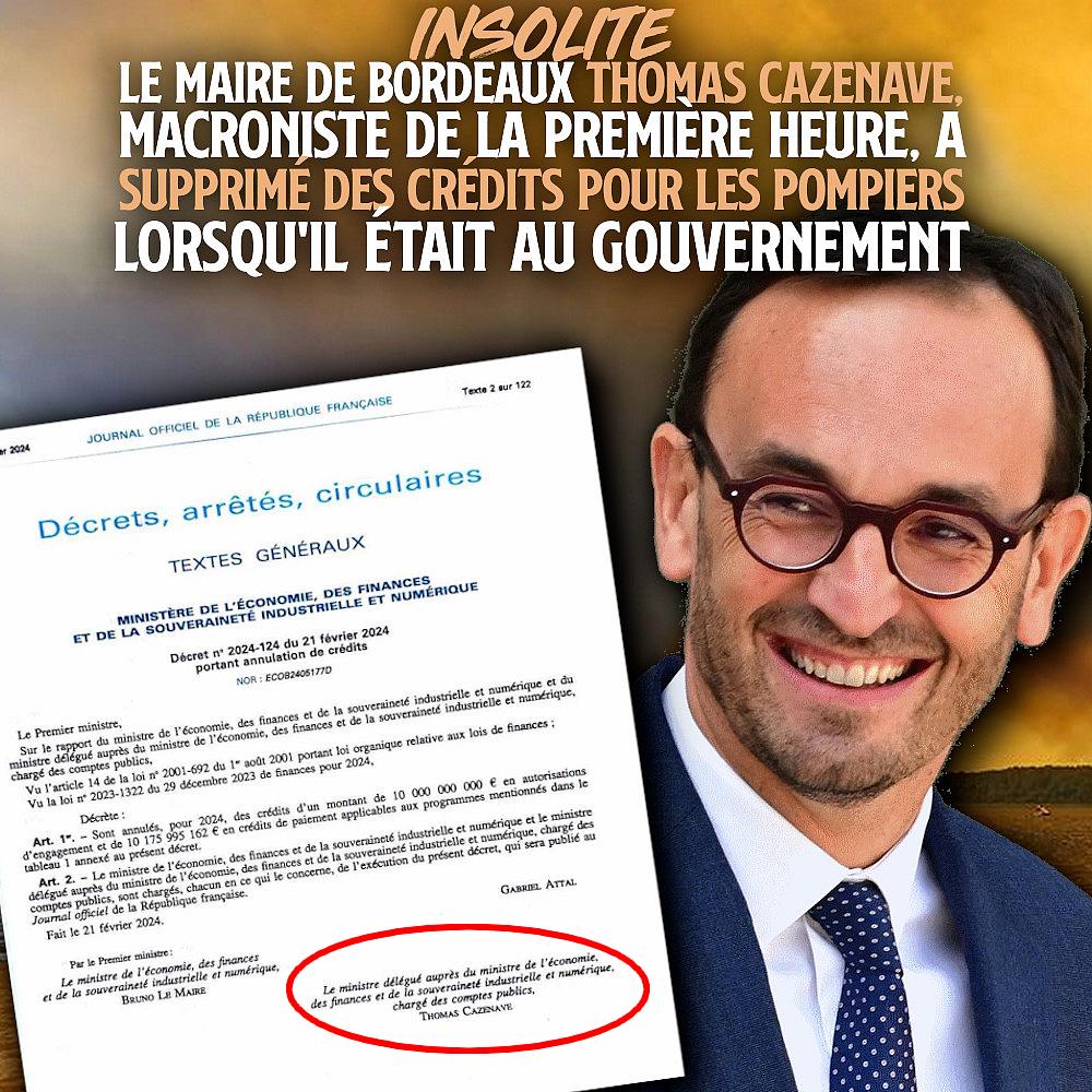 LE MAIRE DE BORDEAUX AVAIT ANNULE DES CREDITS POUR L'ACHAT DE CANADAIRS QUAND IL ÉTAIT AU GOUVERNEMENT