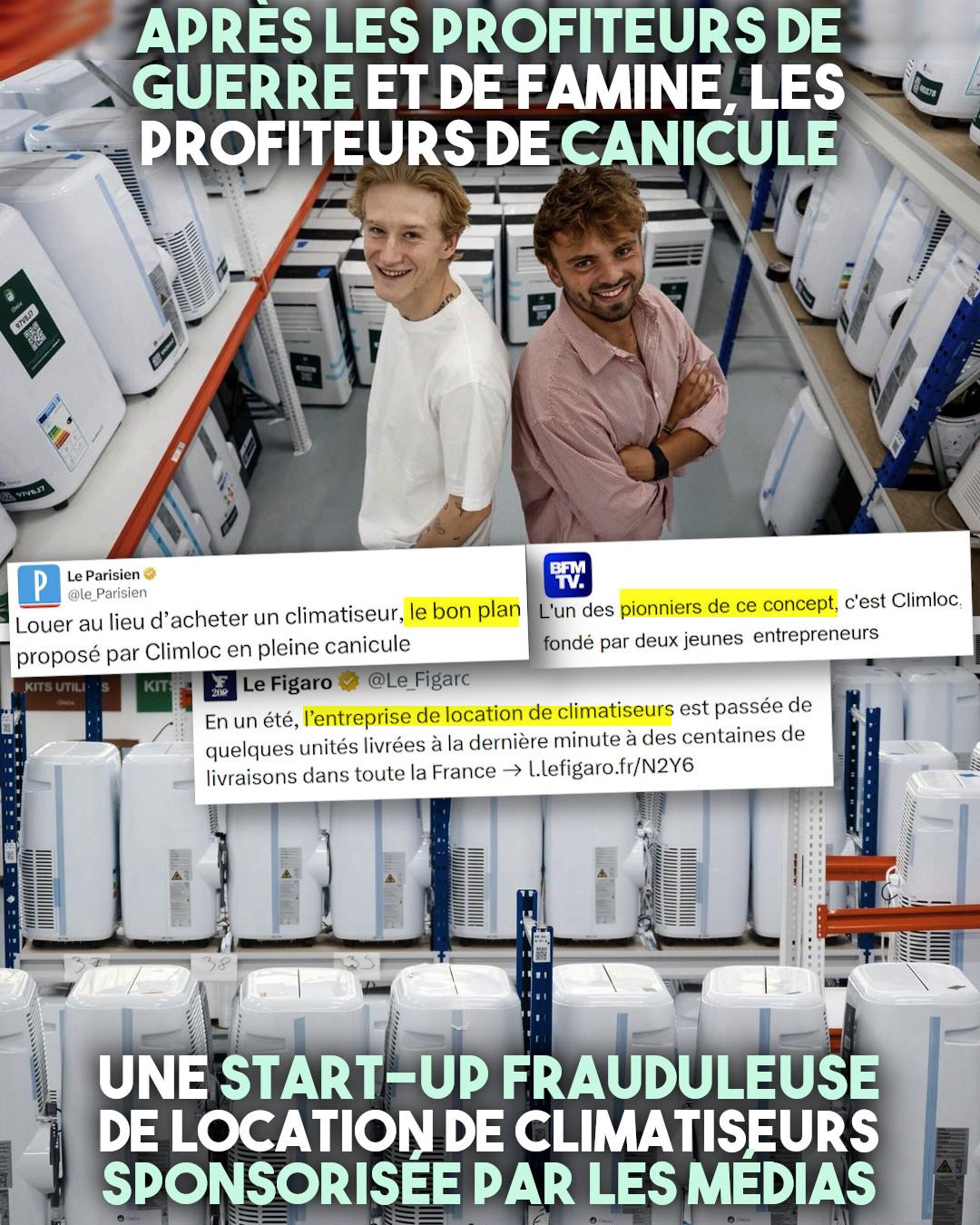 Victor Nihoul et Wesley Wasielewski, deux profiteurs de canicule qui ont trouvé le bon filon pour s’enrichir au dépens d'autrui : louer des climatiseurs à la journée ou sur de courtes périodes.