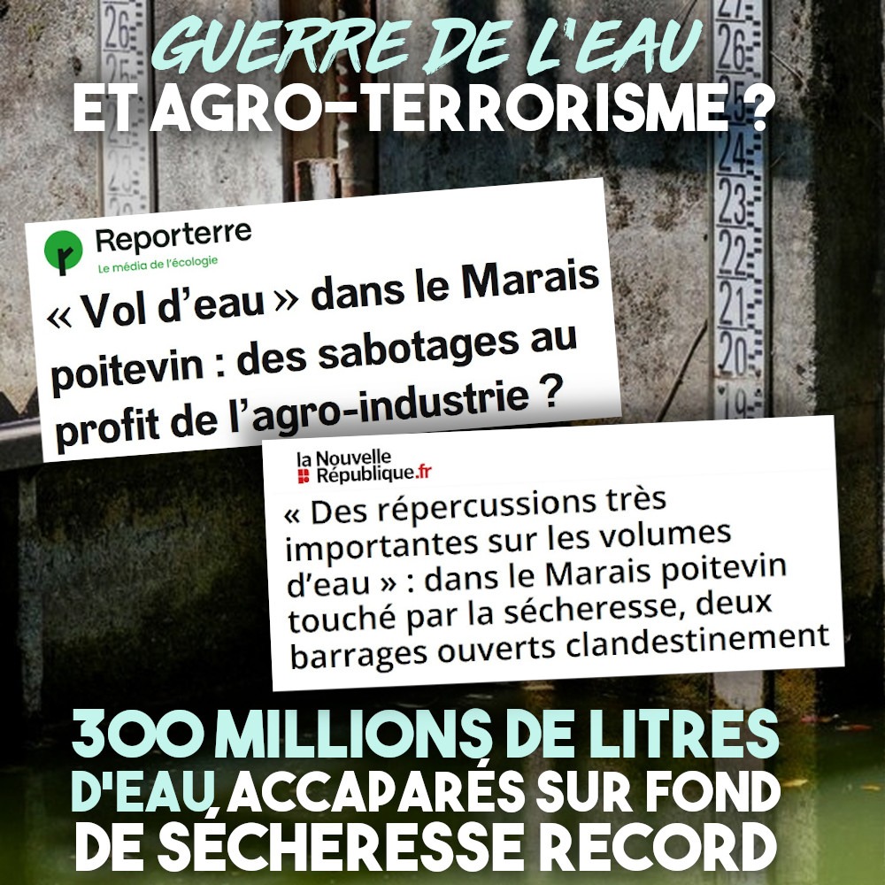 Le niveau d'eau des canaux en amont des barrages pillés par l'agro-industrie a baissé de 8 centimètres