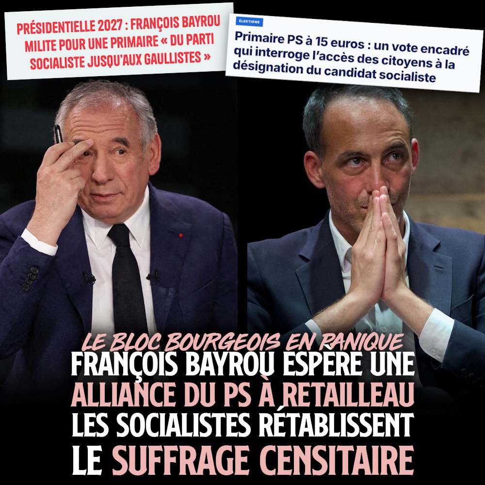 Bayrou et Glucksmann sont prêts à tout pour que la gauche perde en 2027
