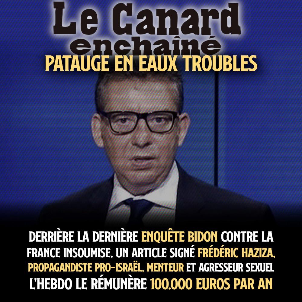 Frédéric Haziza, le pigiste de luxe du Canard Enchaîné en service commandé contre la France Insoumise