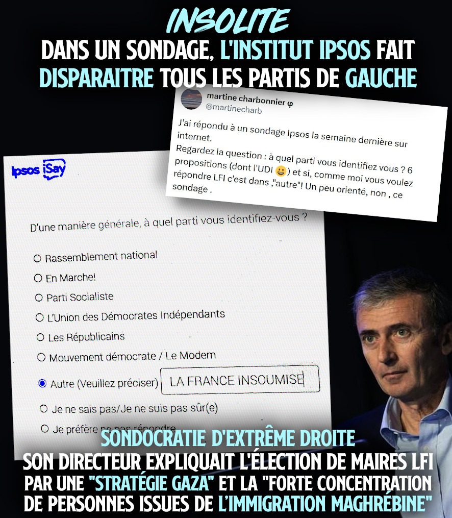 Brice teinturier, le directeur d'IPSOS, à côté d'un sondage qui a littéralement fait disparaître les organisations de gauche.