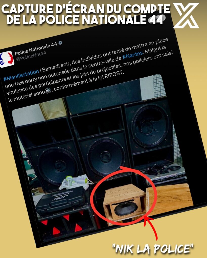 Sur la photo, un joli «Nik la police» dessiné sur un caisson donne un certain charme au trophée.
