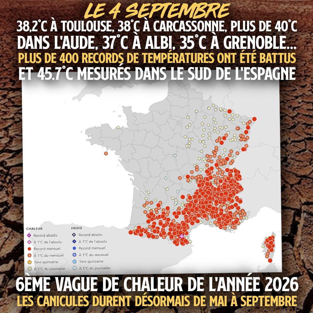 Septembre 2026 : sixième canicule de l’année
