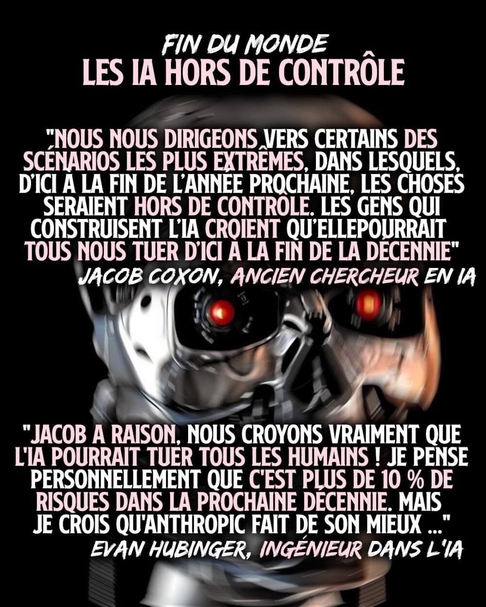 Une tête de robot qui va trop vite pour apparaître nettement à l'image.