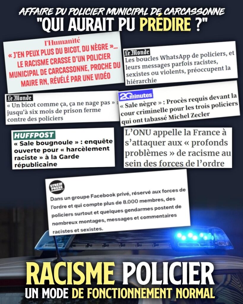 À chaque fois qu'une nouvelle affaire de racisme dans la police éclate, les responsables politiques de droite jouent les surpris.