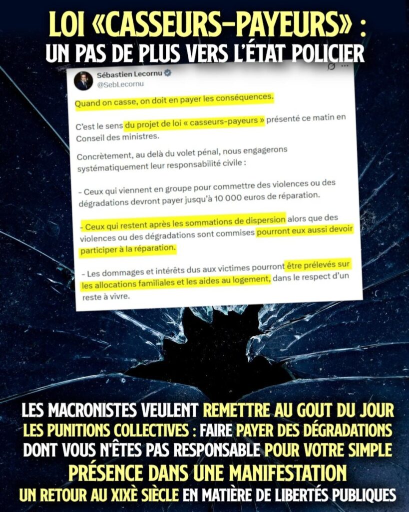 Le projet de loi présenté en Conseil des Ministres par Sébastien Lecornu nous renvoie au XIXème siècle en matière de libertés publiques