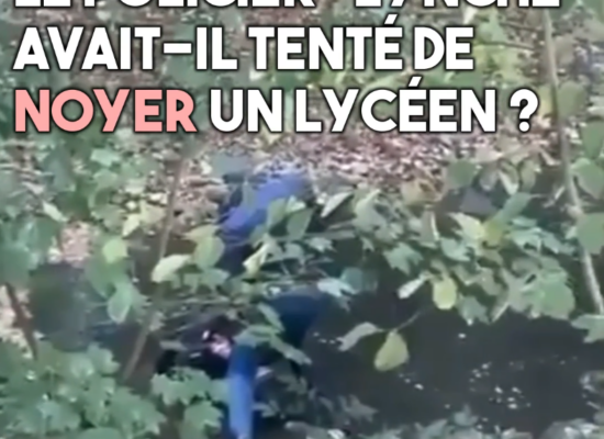Le "policier lynché" en train de noyer un lycéen.