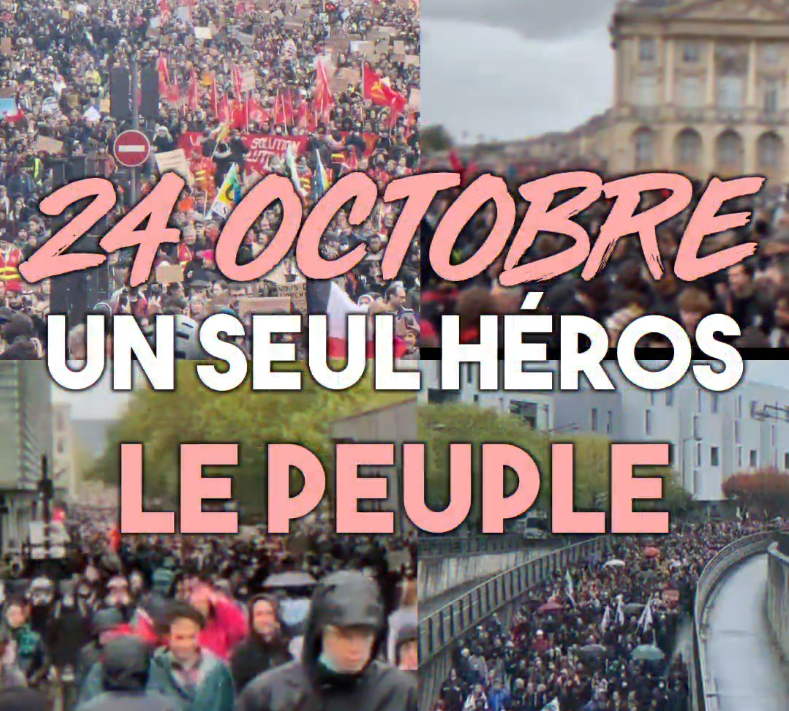 24 Octobre : des centaines de milliers de personnes dans la rue