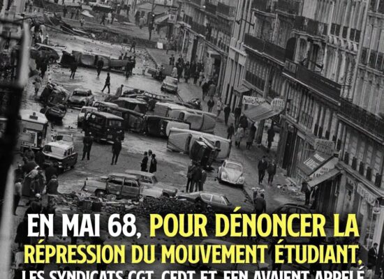 Mai 68 était une grève générale contre la répression de la jeunesse