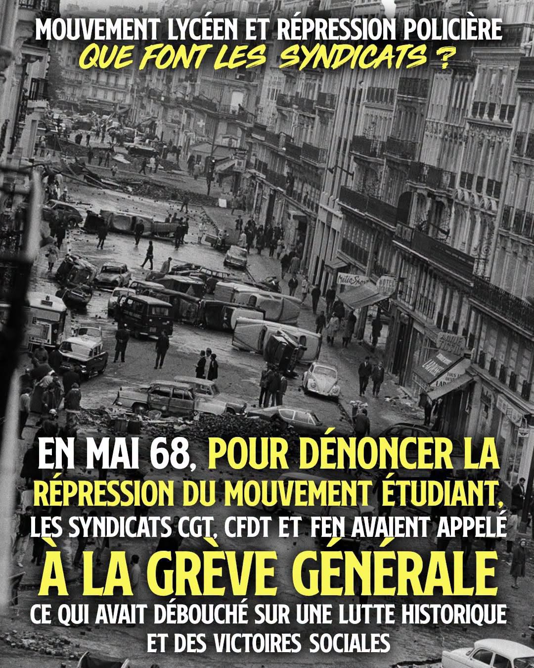 Mai 68 était une grève générale contre la répression de la jeunesse