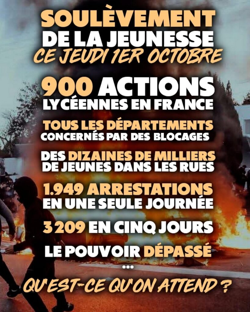 Ce jeudi 1er octobre, le régime commence à avoir peur, car la situation lui échappe. On fait le point :
