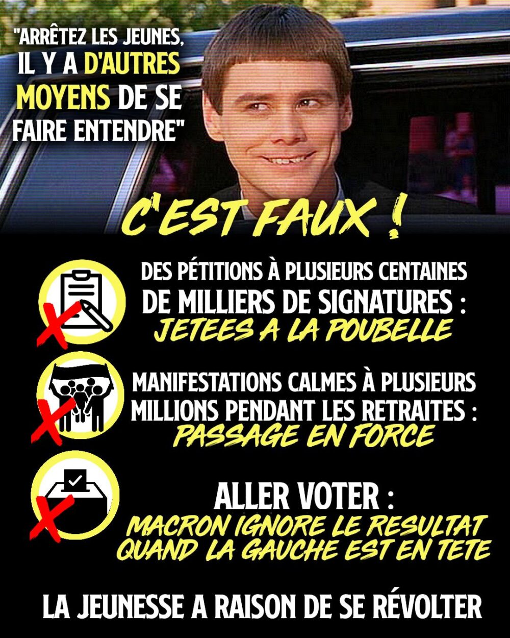 Les autres raisons de se faire entendre ne fonctionnent pas lorsque le gouvernement est sourd.