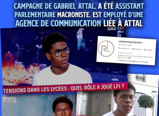 Nathanaël Combary, un communicant macroniste qui prétend représenter les lycéens en attaquant LFI et en masquant les violences policières.