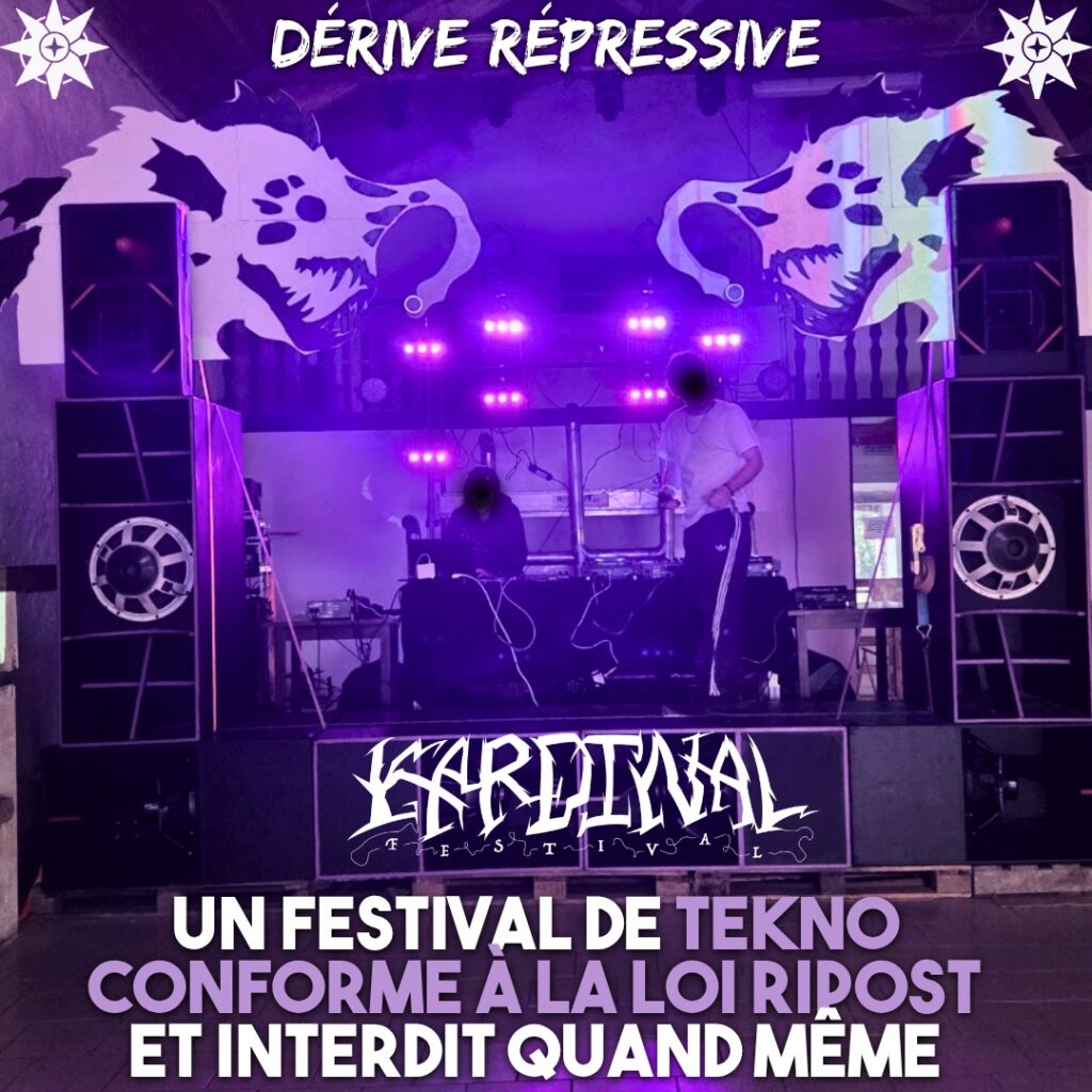 La scène du Kardinal Festival, qui a dû être délocalisé dans la précipitation