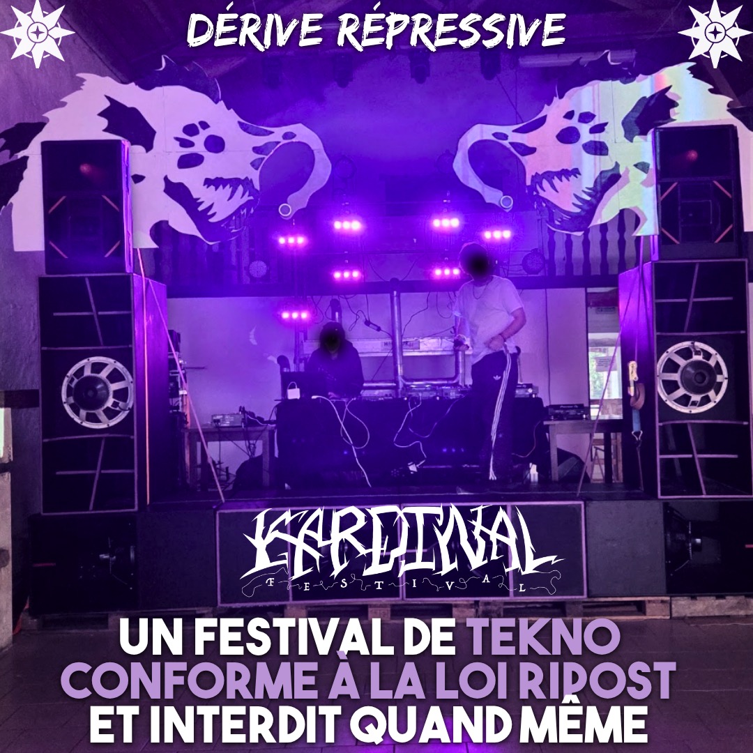 La scène du Kardinal Festival, qui a dû être délocalisé dans la précipitation