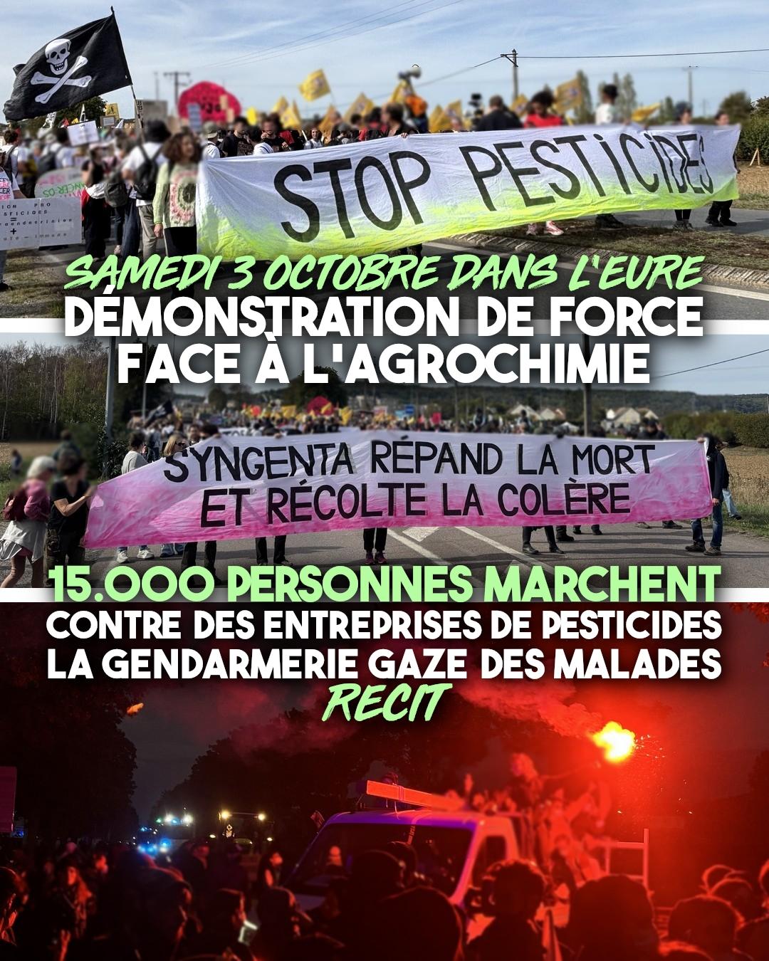 Démonstration de force contre un géant de l’empoisonnement chimique, la gendarmerie gaze massivement des personnes cancéreuses