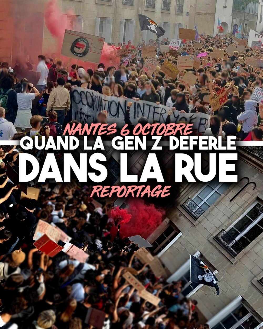 À Nantes, la jeunesse défile en masse et tient la rue.