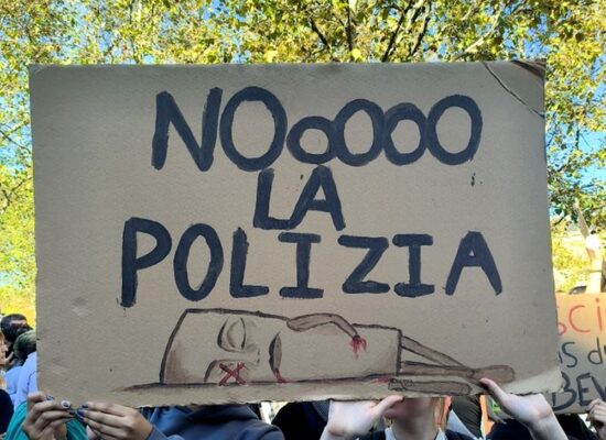 Pancarte "Nooooooo la polizia"