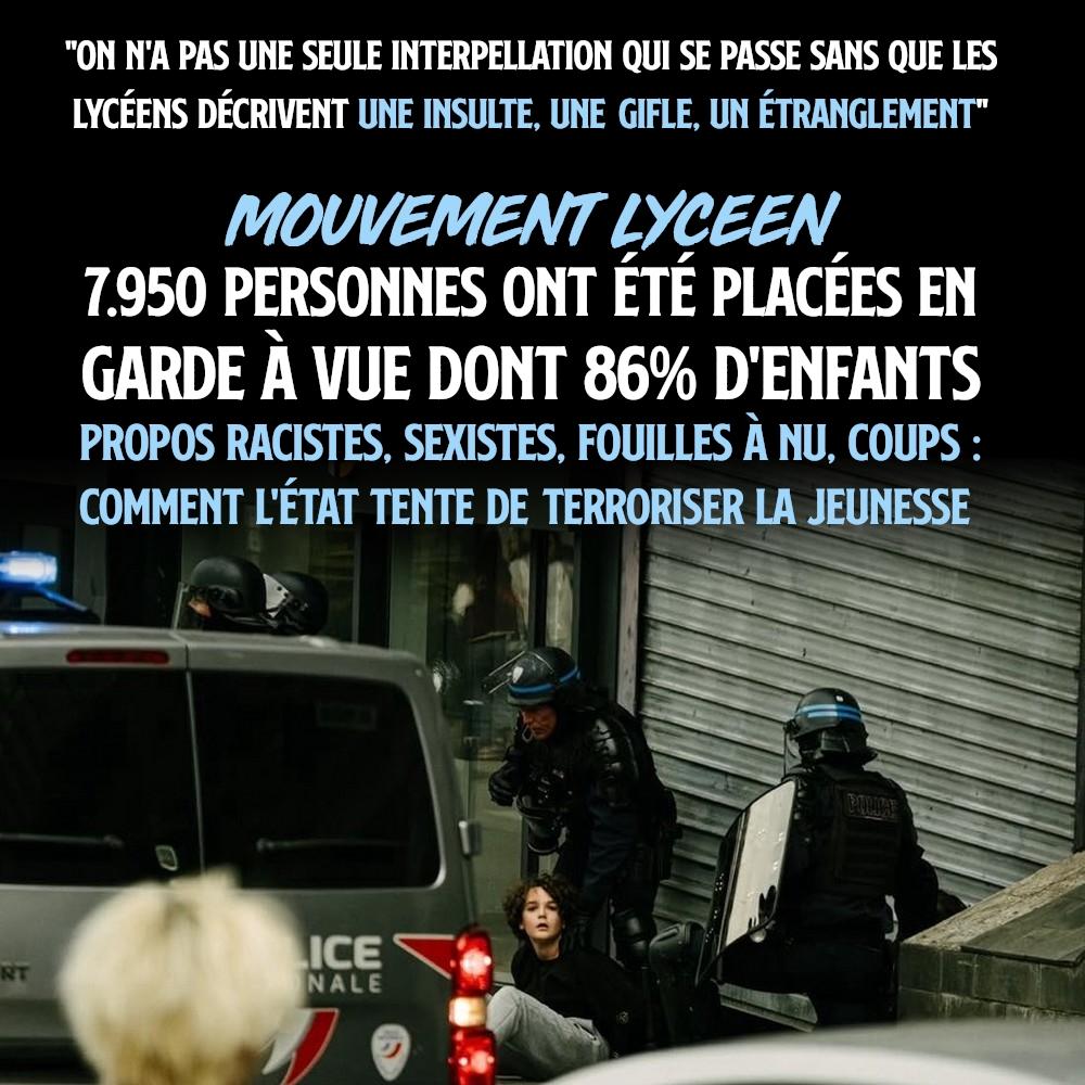 L'interpellation d'un enfant par des policiers sur-armés