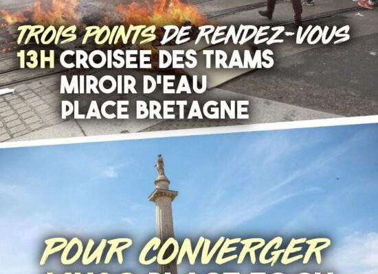 À la croisée des trams de Commerce ou place Louis XVI : du zbeul partout est attendu ce 17 octobre à Nantes