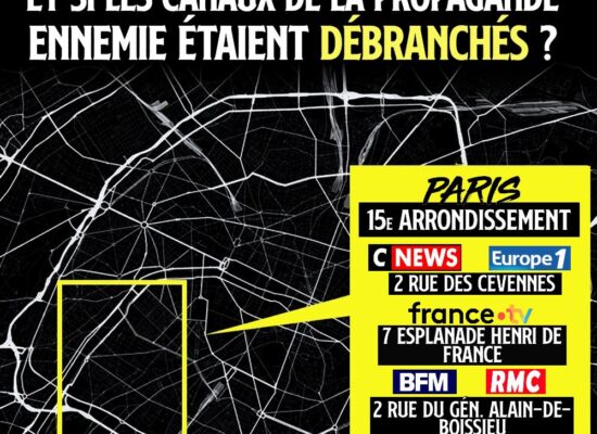 Dans le 15ème arrondissement de Paris, une concentration des médias de propagande.