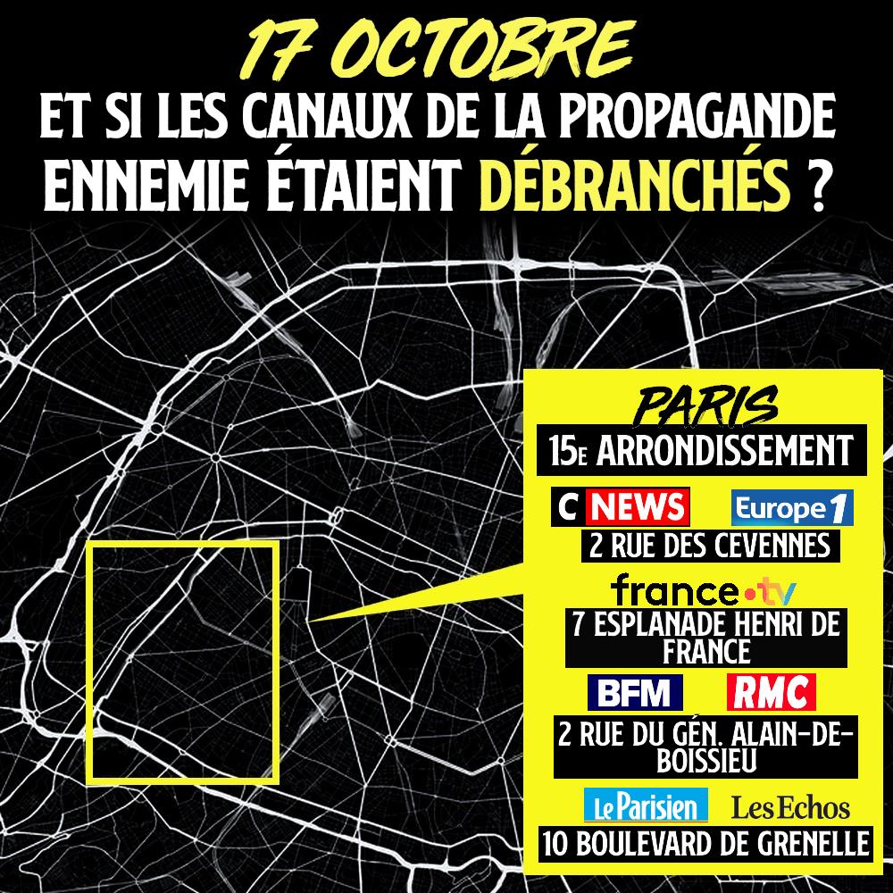 Dans le 15ème arrondissement de Paris, une concentration des médias de propagande.