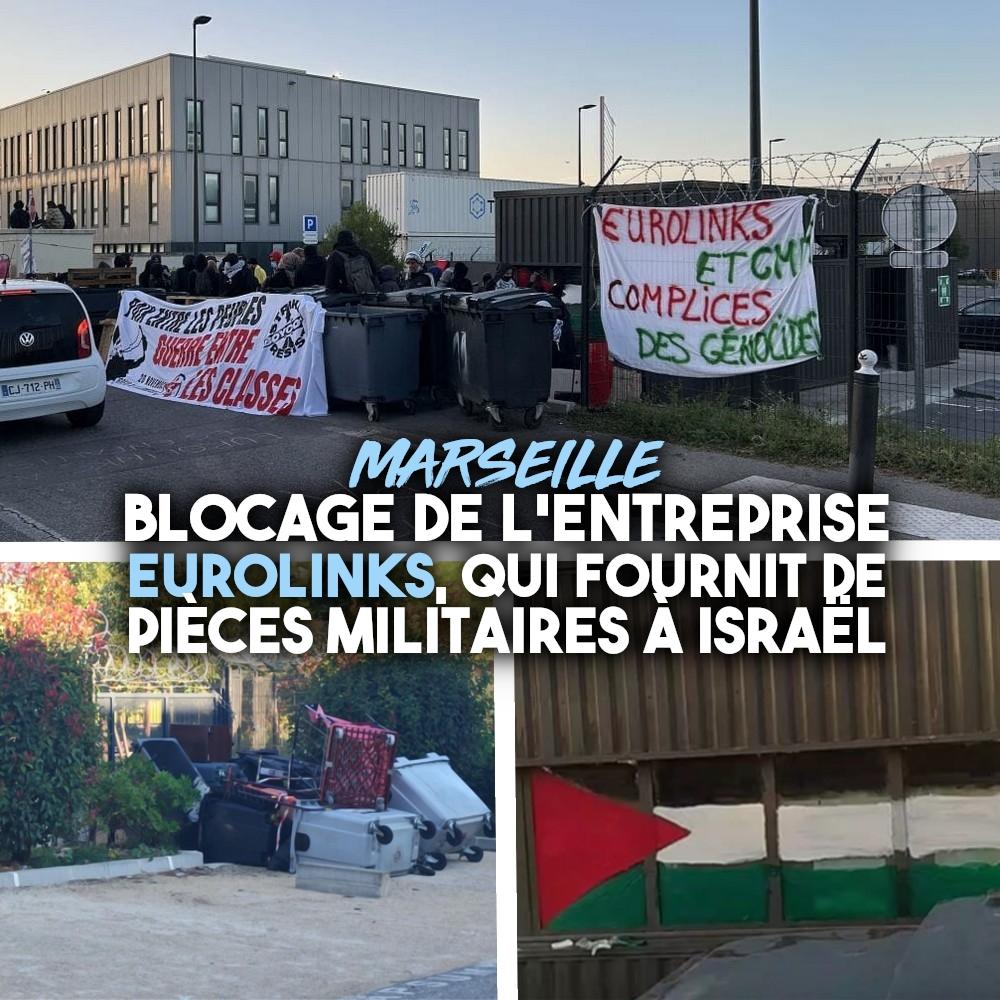 Ce samedi 17 septembre, dès l'aube à Marseille, l'entreprise Eurolinks était bloquée par une centaine de manifestants.