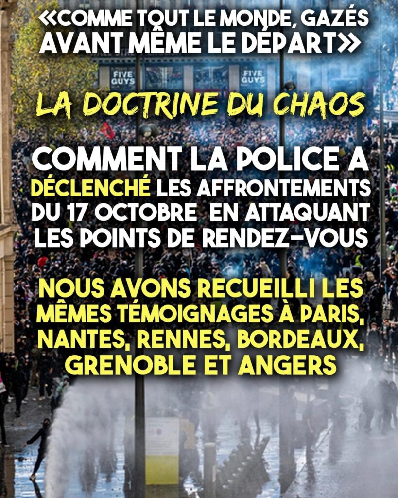 Place de la République à Paris, la même doctrine du chaos que dans le reste de la France ce 17 octobre : attaquer les points de rendez-vous pour déclencher la colère.