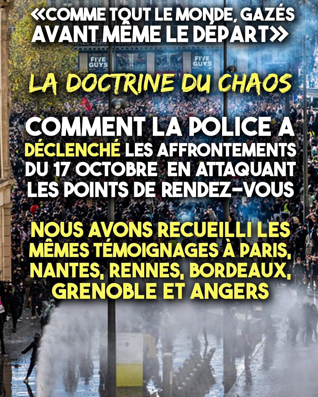 Place de la République à Paris, la même doctrine du chaos que dans le reste de la France ce 17 octobre : attaquer les points de rendez-vous pour déclencher la colère.