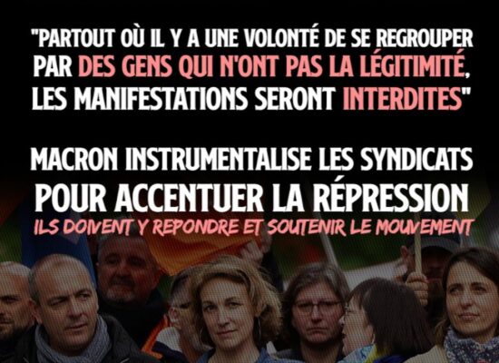 Vers une interdiction de toutes les initiatives non syndicales, qualifiées de non «légitimes» par le pouvoir