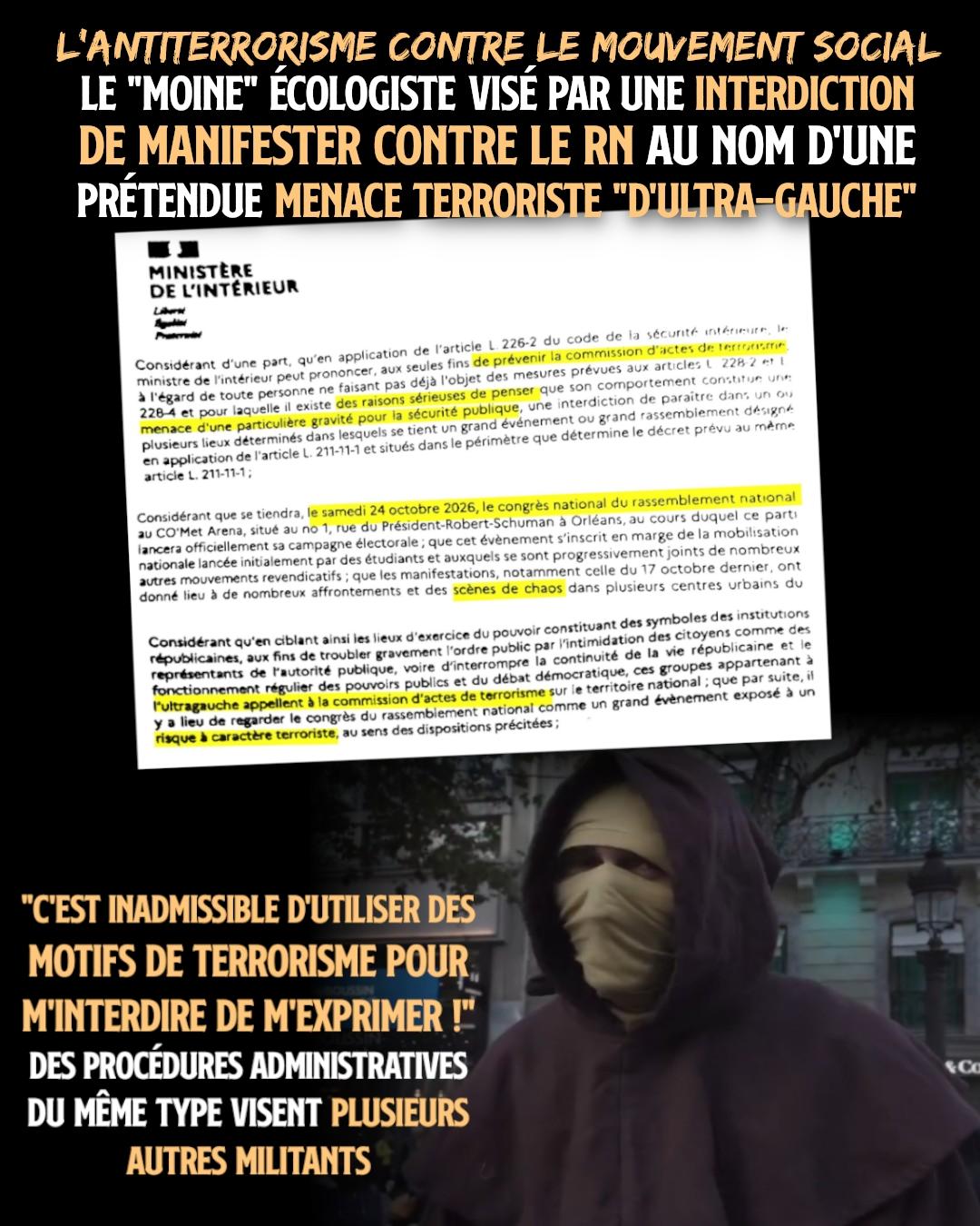 La police utilise l’antiterrorisme pour interdire à des militants de manifester