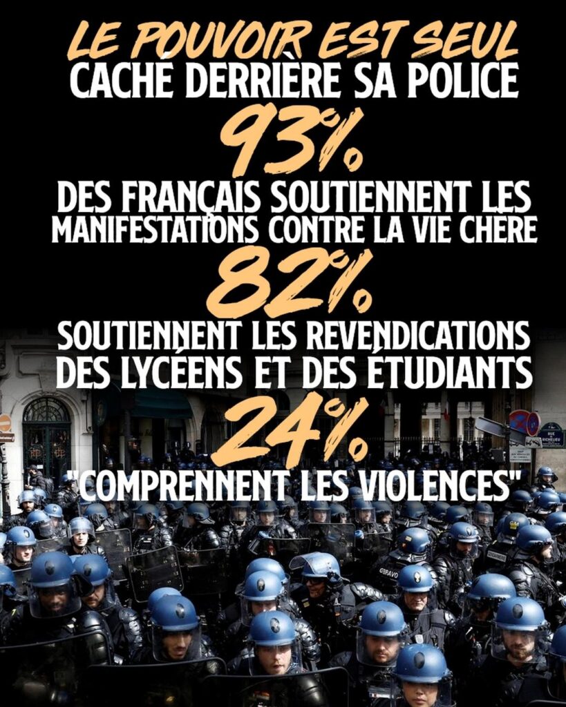 Une horde de gendarmes protégeant le Conseil Constitutionnel en 2023 : le signe d'un pouvoir totalement isolé et réfugié derrière sa police.