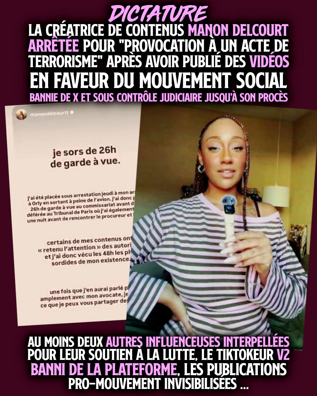 Attaque contre la liberté d&rsquo;expression : répression des influenceurs du mouvement social