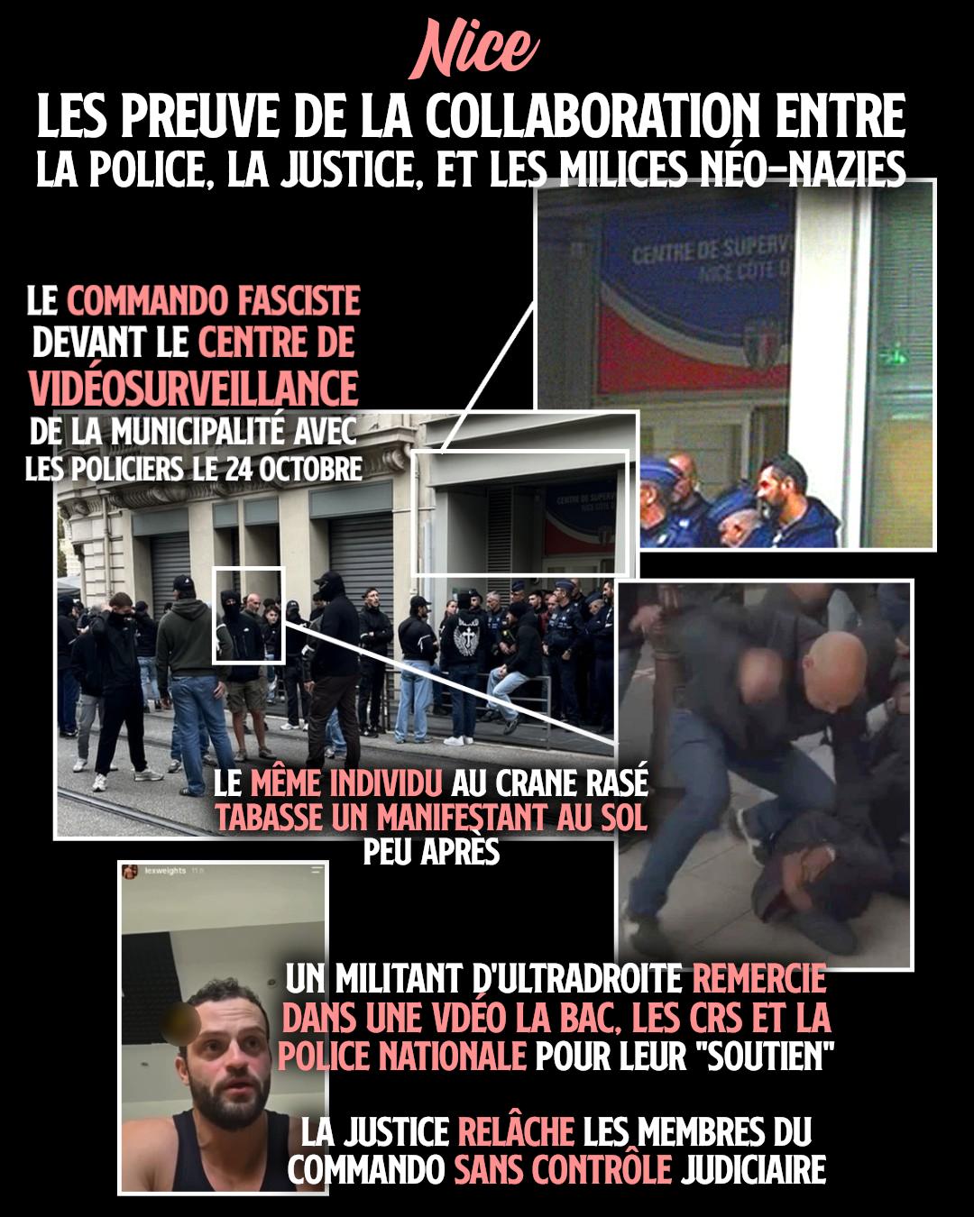 À Nice : une collaboration assumée entre les autorités et les nazis contre la mobilisation