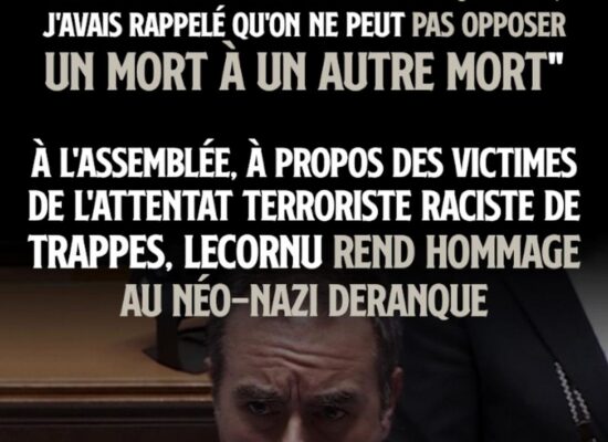 Lecornu à l'Assemblée, mettant un signe égal entre un nazi et une victime du nazisme.